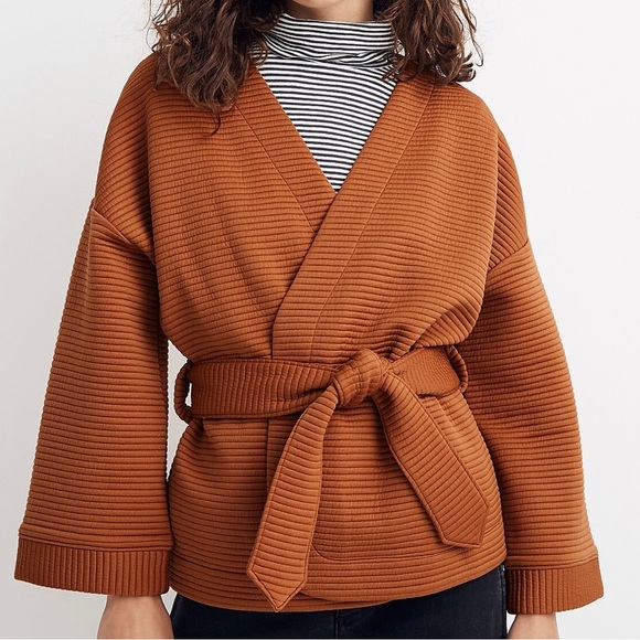madewell quilted wrap jacket